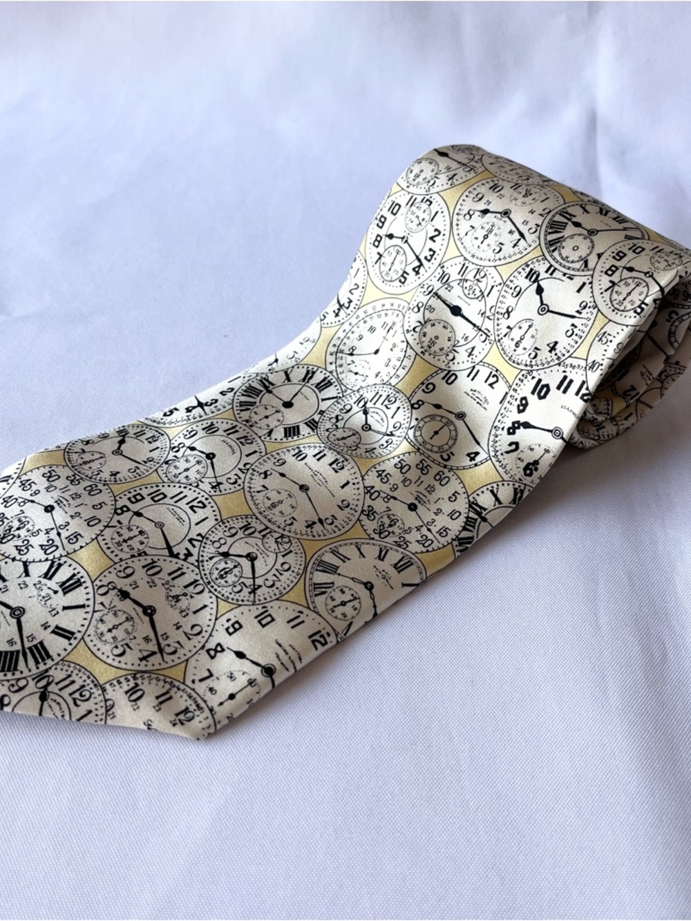 Vintage Clock Tie Museum Artifacts Made in USA